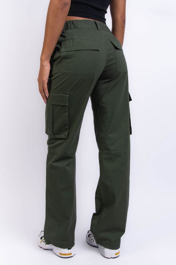 Mid Waist Cargohousut - Denver Khaki