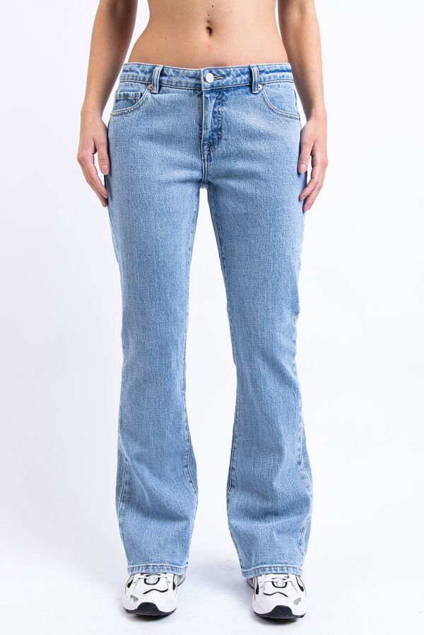 Mid Waist Flare Jeans - Dina Mid Blue